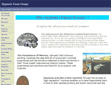 Tablet Screenshot of hypnosisfocusgroups.com